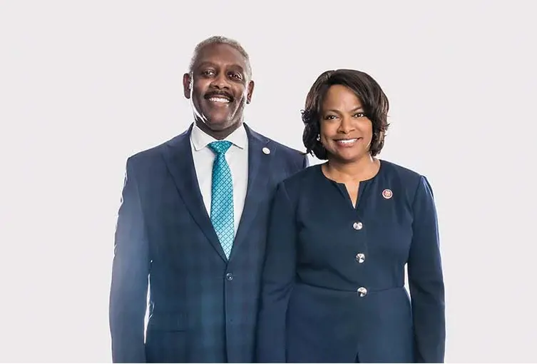 Jerry Demings and Val Demings portrait image.
