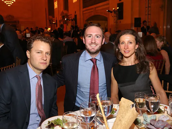 Emma Bloomberg and Christopher Frissora and Brian Frank at a gala for common ground on October 22 raised $1.03 million to end homelessness.