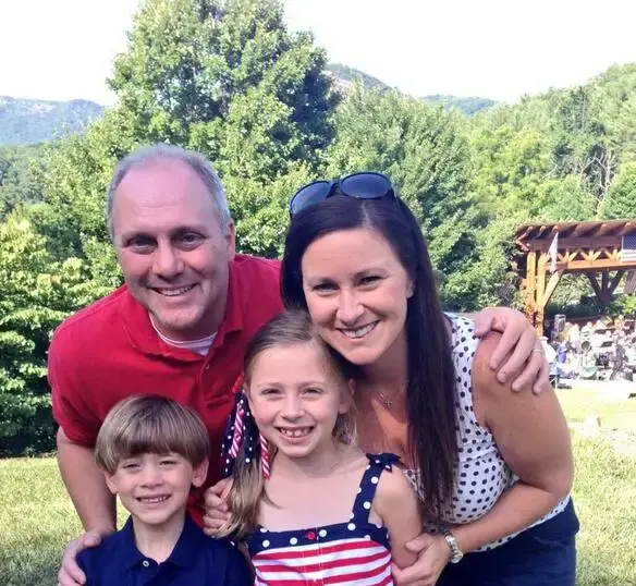 Steve Scalise and his wife Jennifer with their daughter, Madison and son, Harrison.