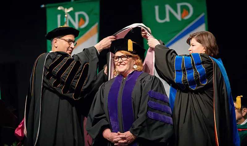 Heidi Heitkamp received an honorary degree during this year’s commencement proceedings.