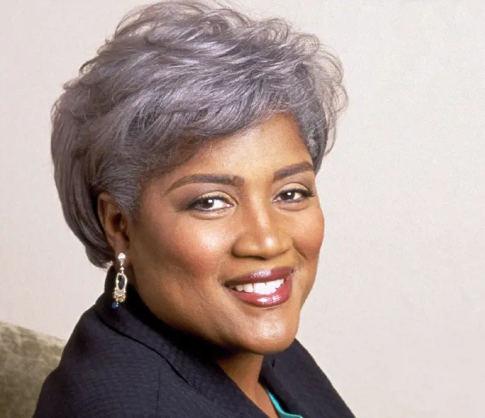 Portrait image of Donna Brazile who is Chair of the Democratic National Committee.