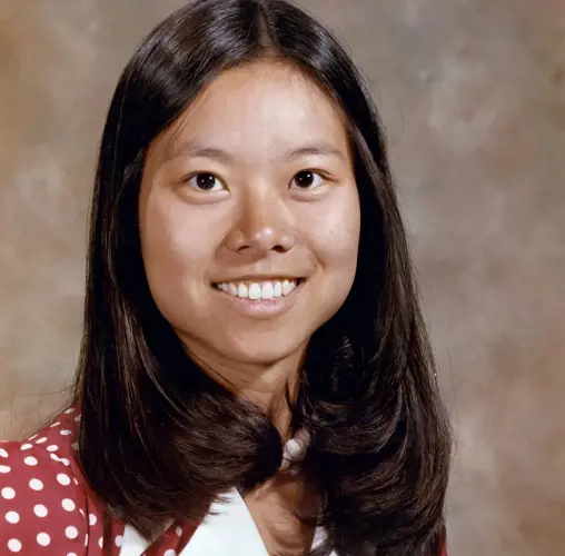 Elaine Chao on her high school graduation photo.