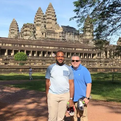 David Chalian with his husband Justin Tyler Bernstine enjoyed their vacation.