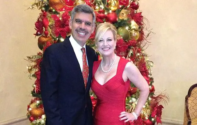 Mr El-Erian, pictured with his wife Jamie, who is a lawyer in Laguna Beach, California.