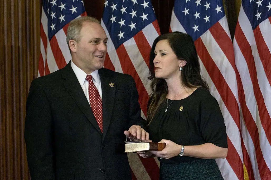 Steve Scalise, a member of the U.S. House, representing Louisiana's 1st Congressional District, with his wife, Jennifer Scalise.