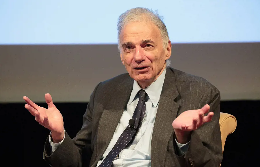 Ralph Nader, American lawyer and consumer advocate who was a four-time candidate for the U.S. presidency 