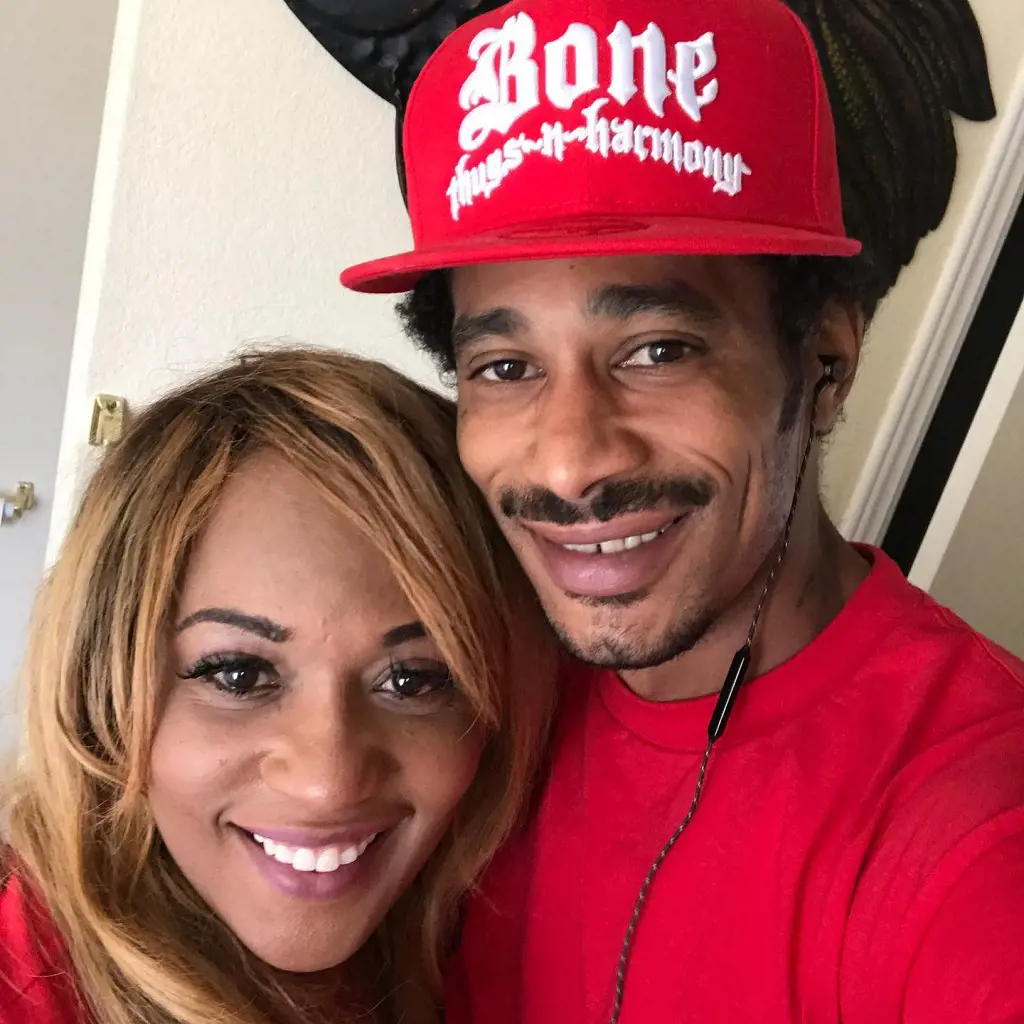 Layzie pictured with his wife Felicia on February